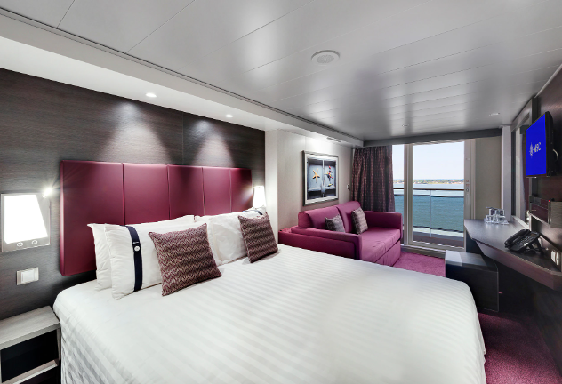 Busreis cruise op de Middellandse Zee Intra-Mundi MSC Grandiosa balkonkajuit © MSC Cruises